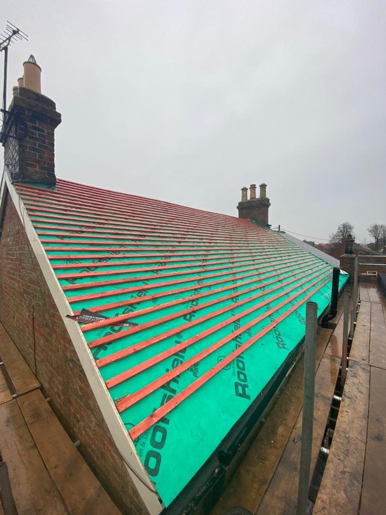 Slate roof preparation by JDL Roofing